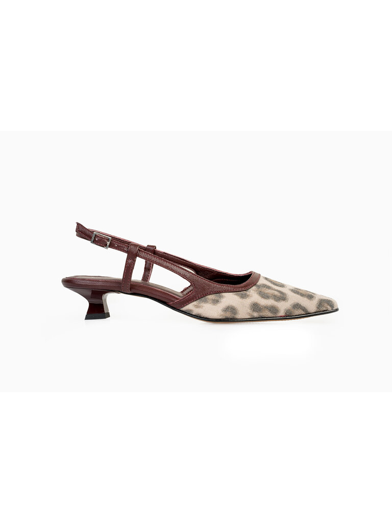 Cara Rosa THEY'RE BACK: KATLEEN - SLINGBACK - LEOPARD PRINT