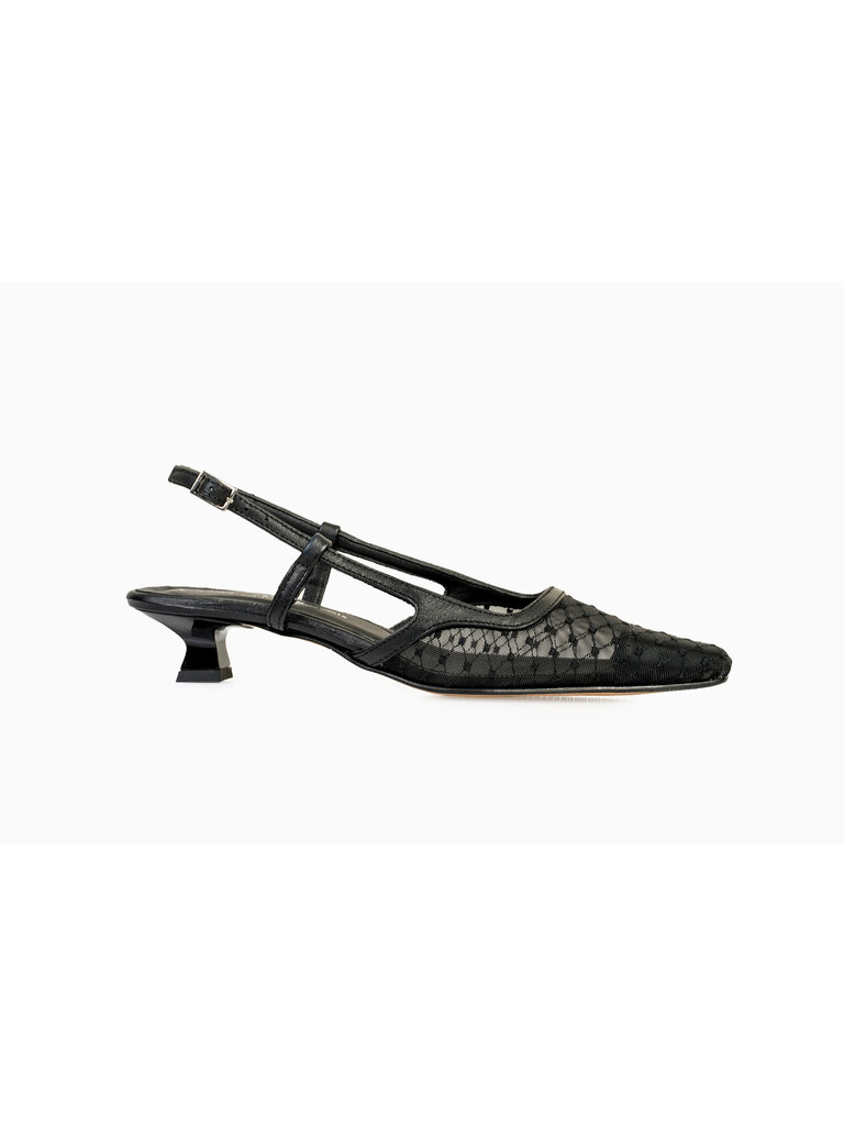 Cara Rosa SOFIE - SLINGBACK - BLACK MESH