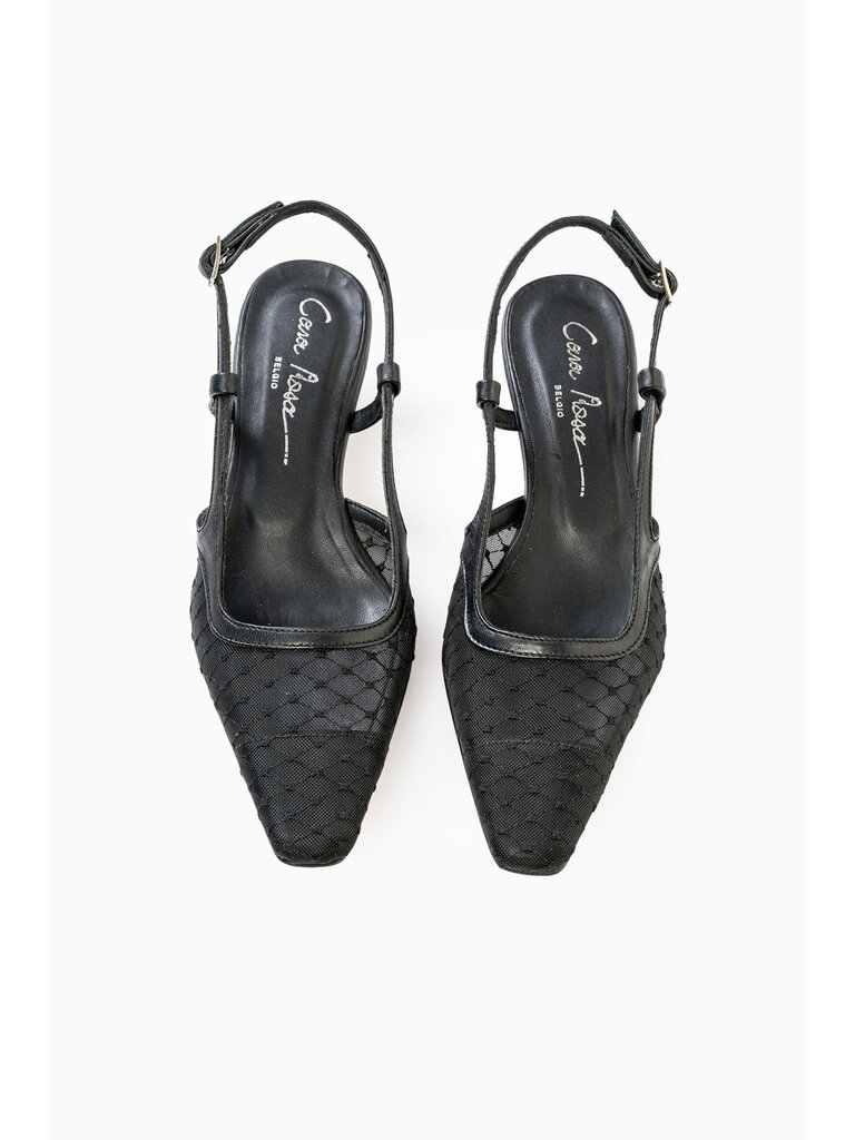 Cara Rosa SOFIE - SLINGBACK - ZWARTE MESH