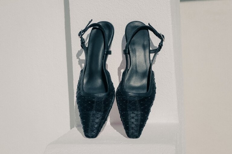 Cara Rosa SOFIE - SLINGBACK - ZWARTE MESH