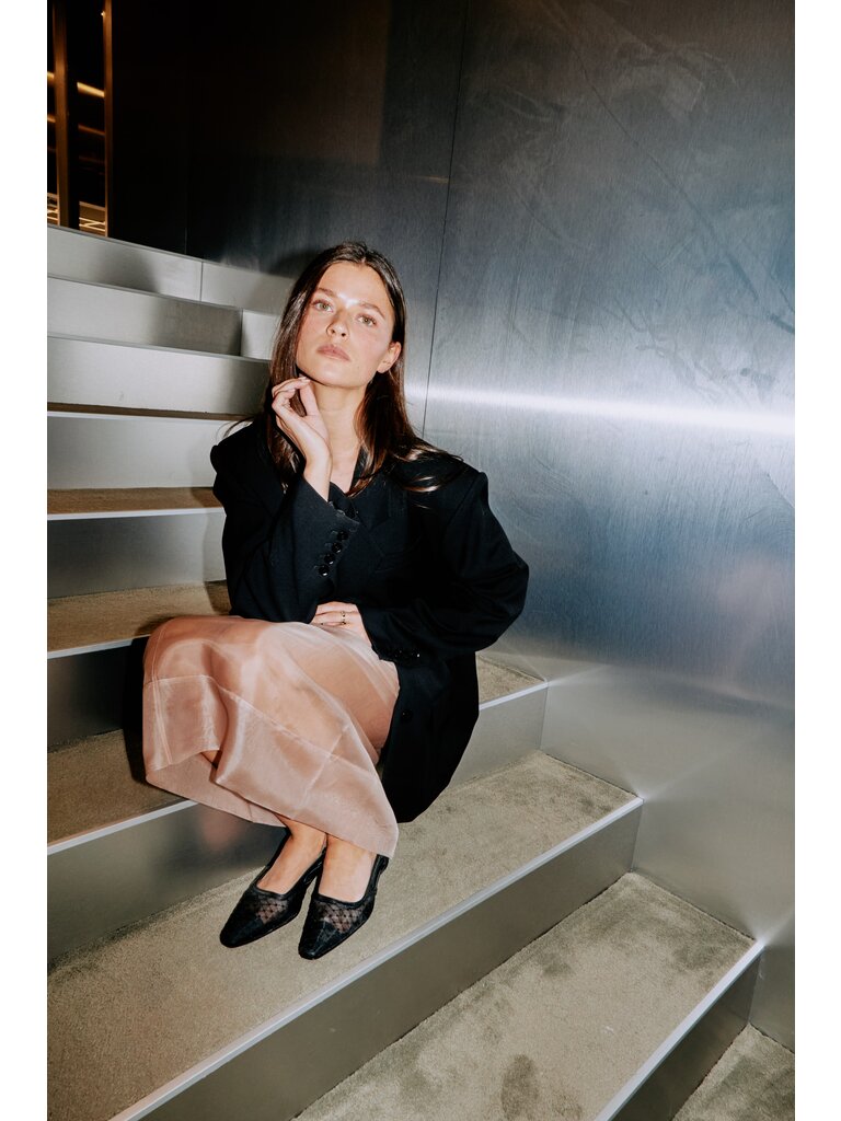 Cara Rosa SOFIE - SLINGBACK - BLACK MESH