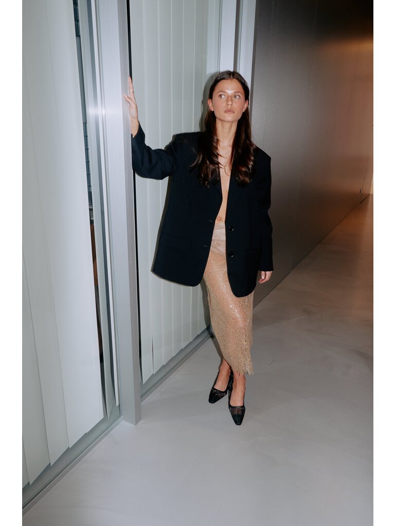 Cara Rosa SOFIE - SLINGBACK - BLACK MESH