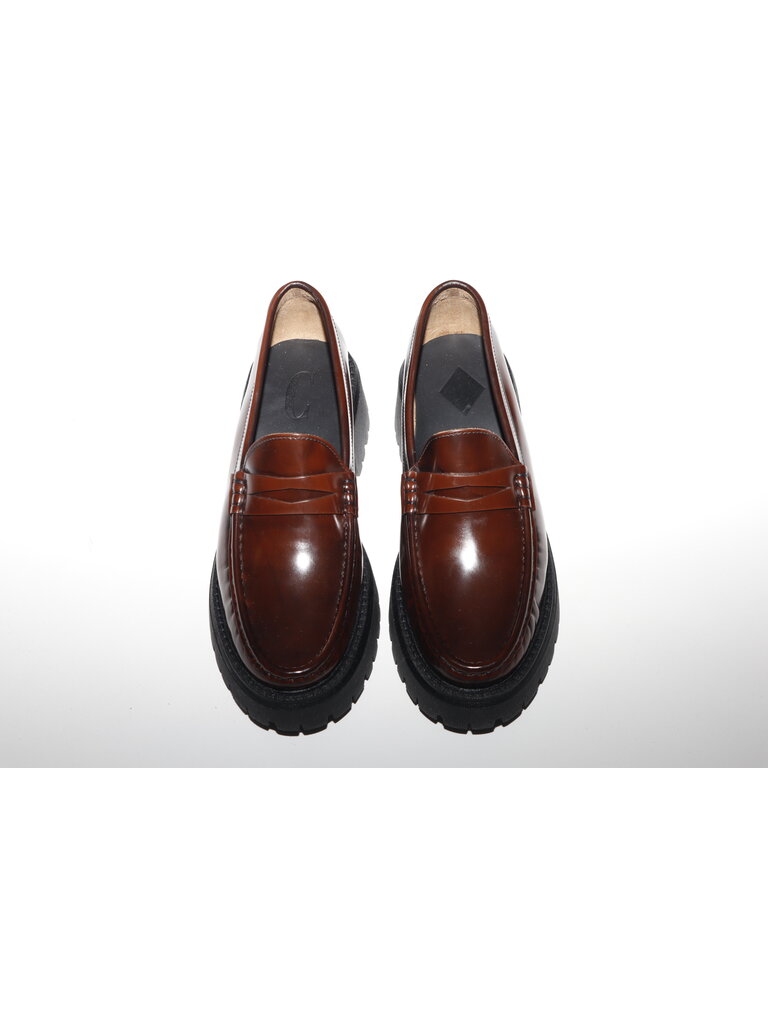 FLEUR - LOAFER HOGE ZOOL - COGNAC LEDER