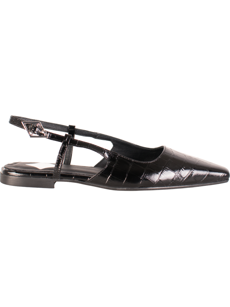 LARA - SLINGBACK - ZWART CROCO