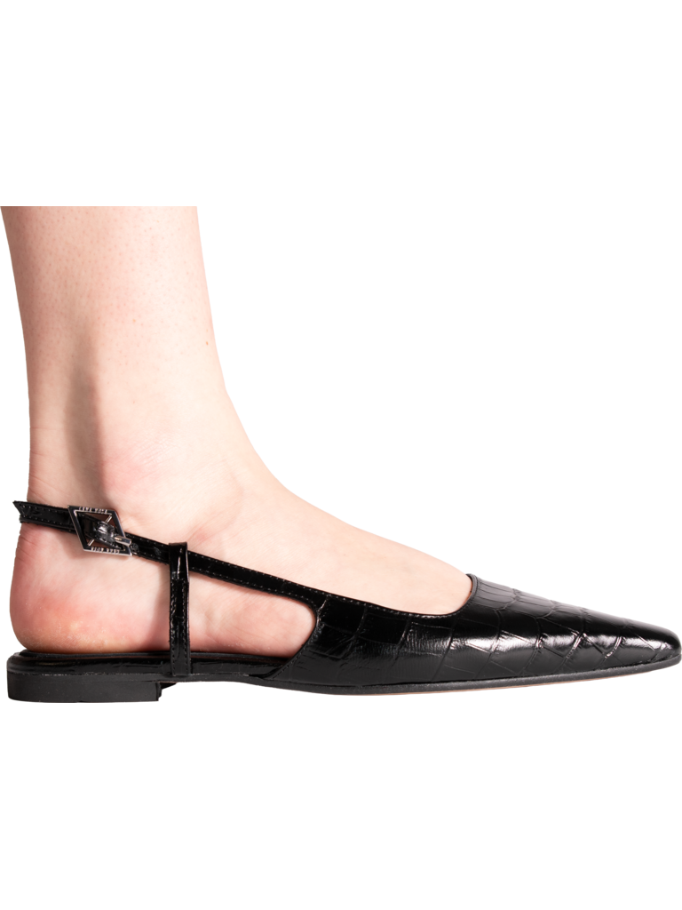 LARA - SLINGBACK - BLACK CROCO