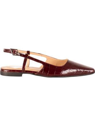 LARA - SLINGBACK - BURGUNDY CROCO
