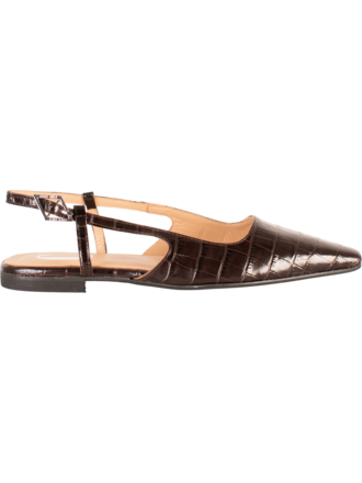 LARA - SLINGBACK - DARK BROWN CROCO