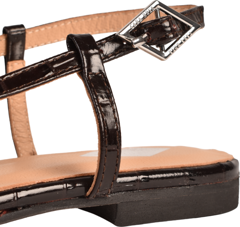 LARA - SLINGBACK - DARK BROWN CROCO