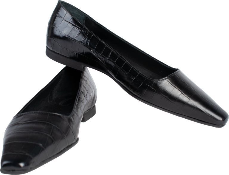 ALBA - FLAT - BLACK CROCO