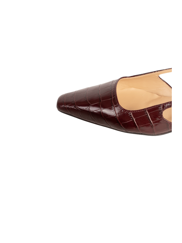 LAURA - SLINGBACK - BURGUNDY CROCO