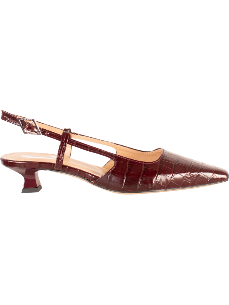 LAURA - SLINGBACK - BURGUNDY CROCO
