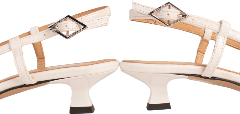 LAURA - SLINGBACK KITTEN HEEL - OFFWHITE CROCO