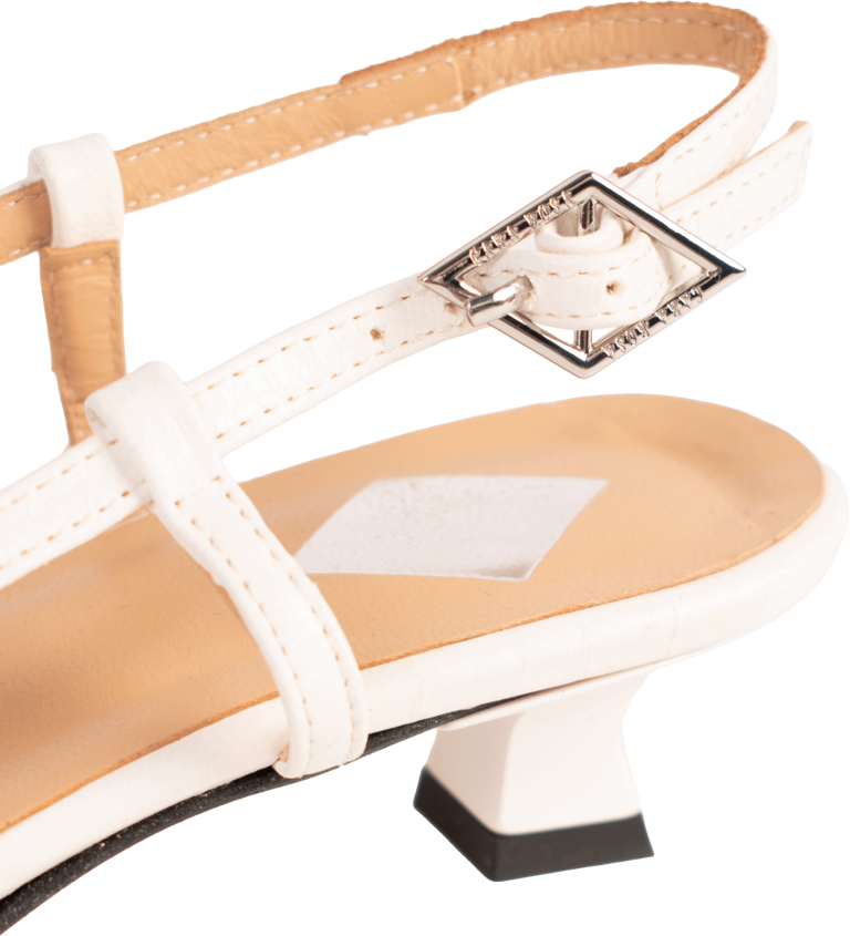 LAURA - SLINGBACK KITTEN HEEL - OFFWHITE CROCO