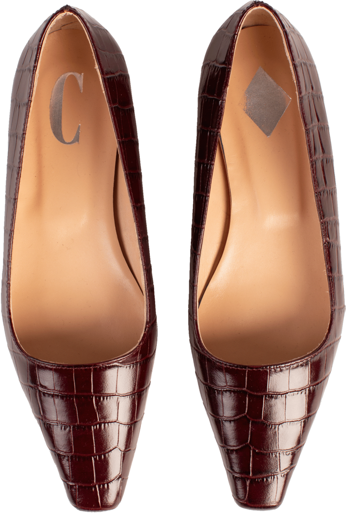 ALBA - FLAT - BURGUNDY CROCO