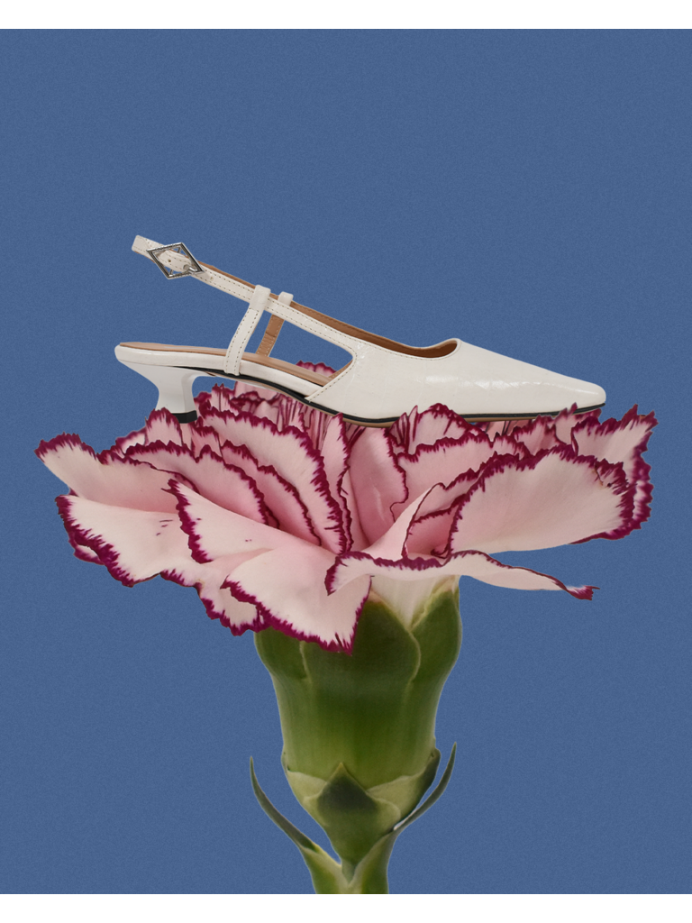 LAURA - SLINGBACK - WIT CROCO