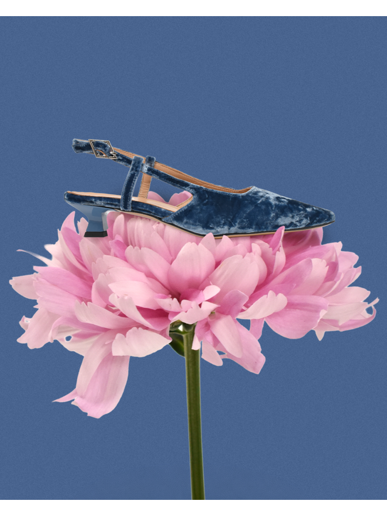 LAURA - SLINGBACK - JEANS VELVET