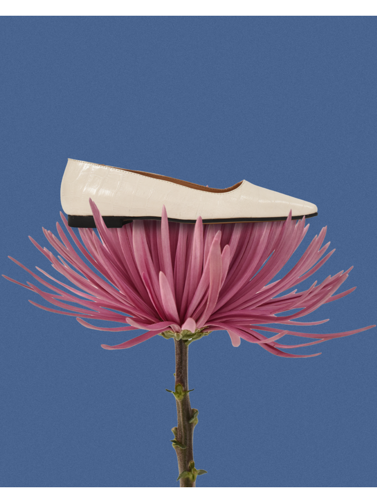 ALBA - FLAT - OFFWHITE CROCO