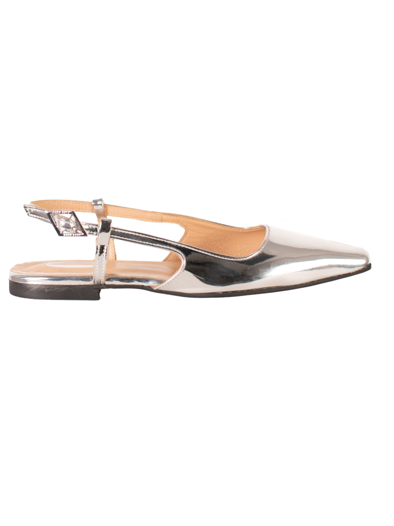 Cara Rosa LARA - SLINGBACK BALLET FLAT - MIRROR SILVER