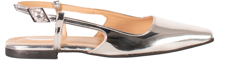 Cara Rosa LARA - SLINGBACK BALLET FLAT - MIRROR SILVER
