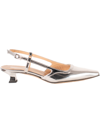 Cara Rosa KATLEEN - SLINGBACK KITTEN HEEL - MIRROR SILVER