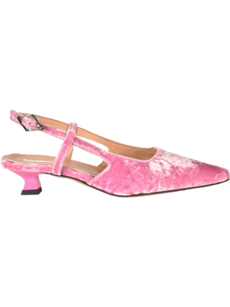 LAURA - SLINGBACK - ROZE FLUWEEL