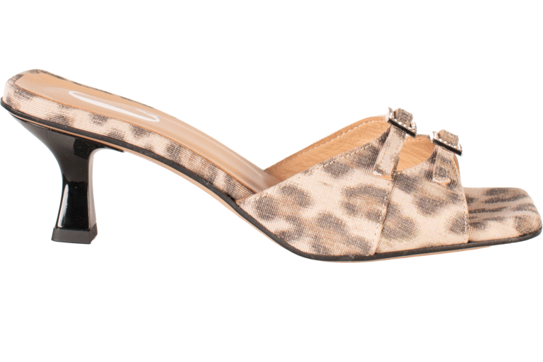 Cara Rosa ROSEANNA - KITTEN HEEL SANDAL - LEOPARD