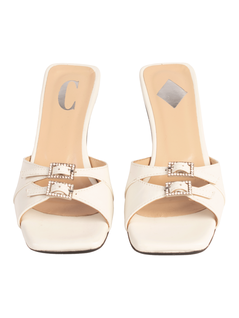 Cara Rosa ROSEANNA - KITTEN HEEL SANDAAL - WIT