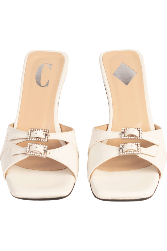 Cara Rosa ROSEANNA - KITTEN HEEL SANDAAL - WIT