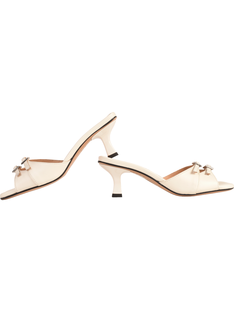 Cara Rosa ROSEANNA - KITTEN HEEL SANDAL - OFFWHITE