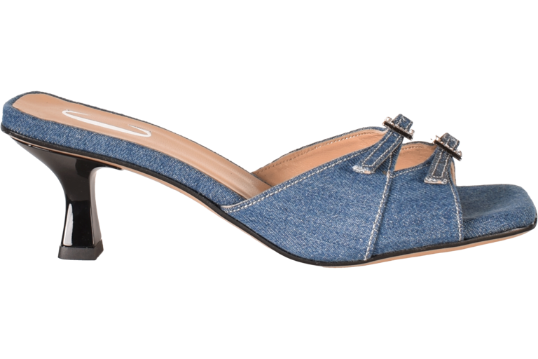Cara Rosa ROSEANNA - KITTEN HEEL SANDAL - DENIM