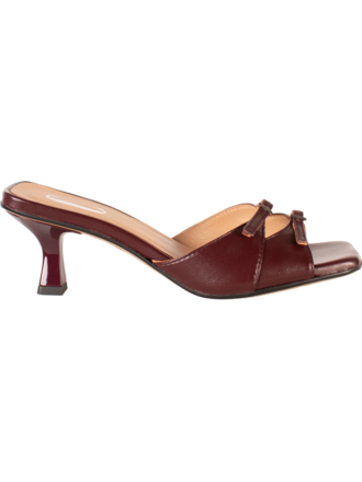 Cara Rosa GIULIA - KITTEN HEEL SANDAL - BURGUNDY