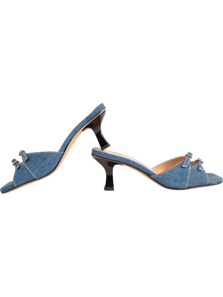 Cara Rosa GIULIA - KITTEN HEEL SANDAL - DENIM