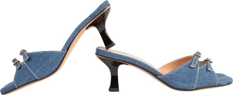 Cara Rosa GIULIA - KITTEN HEEL SANDAAL - DENIM