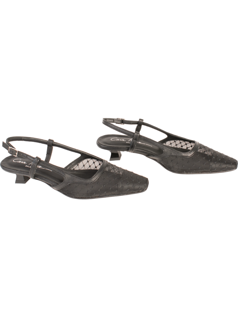 Cara Rosa SOFIE - SLINGBACK - BLACK MESH