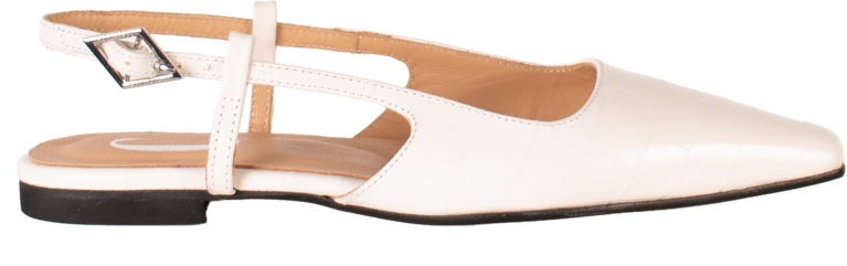 LARA - SLINGBACK - WIT CROCO