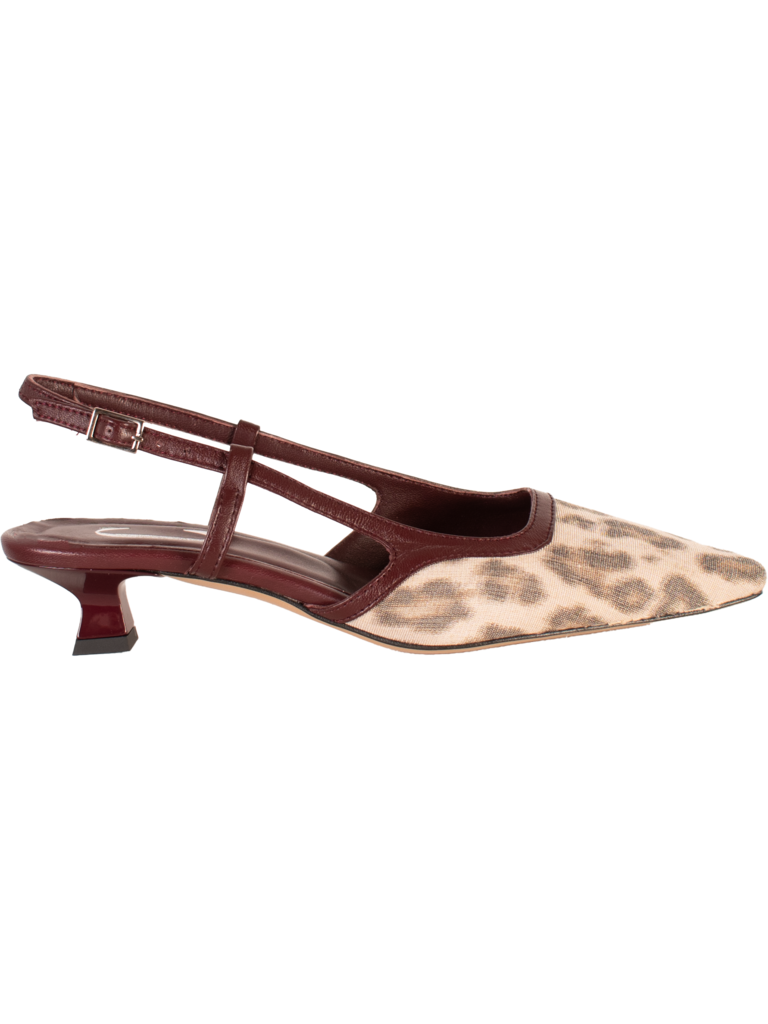Cara Rosa KATLEEN - SLINGBACK KITTEN HEEL - LUIPAARDPRINT