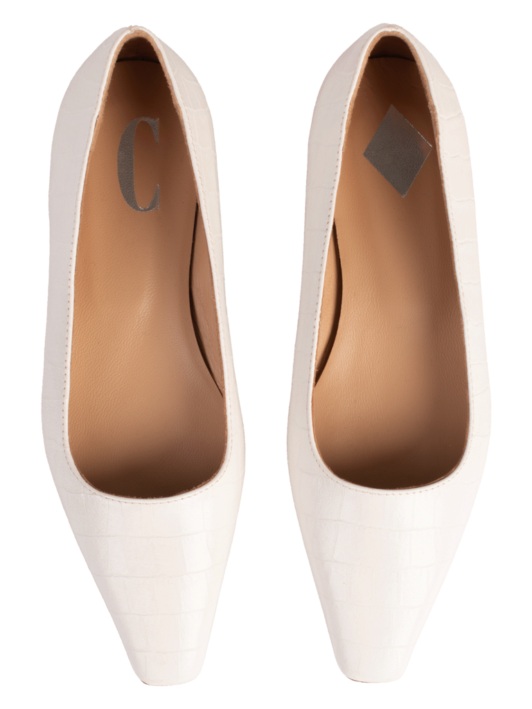 ALBA - FLAT - OFFWHITE CROCO