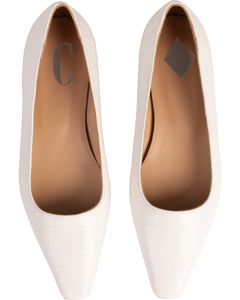 ALBA - FLAT - OFFWHITE CROCO
