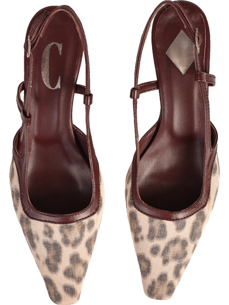 Cara Rosa KATLEEN - SLINGBACK KITTEN HEEL - LUIPAARDPRINT