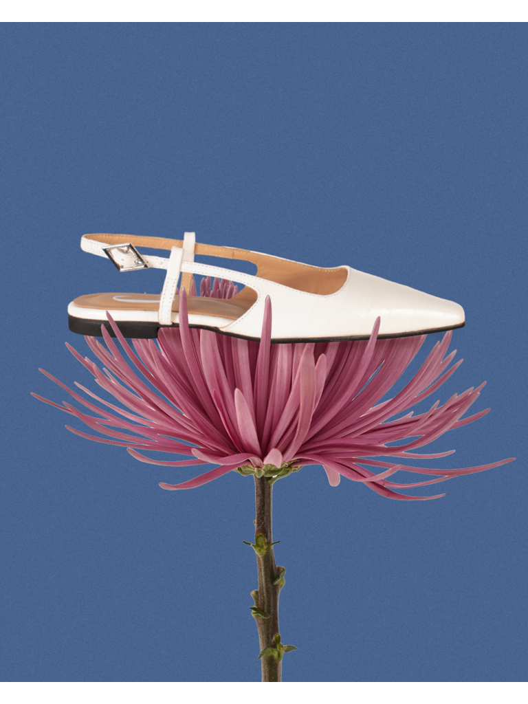 LARA - SLINGBACK - WIT CROCO