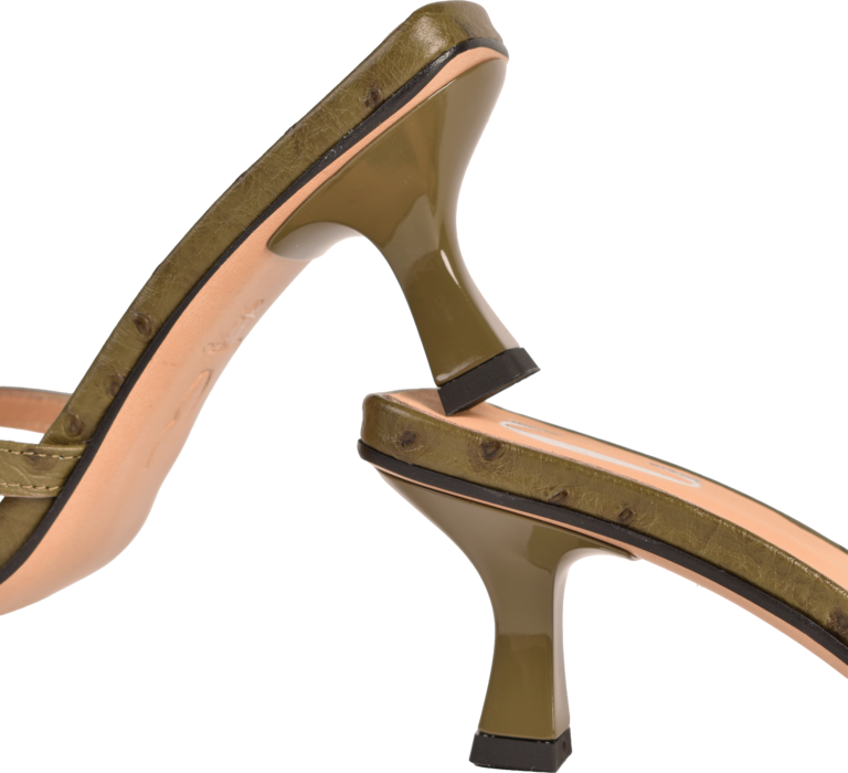 Cara Rosa AUGUSTA - KITTEN HEEL SANDAL - KHAKI