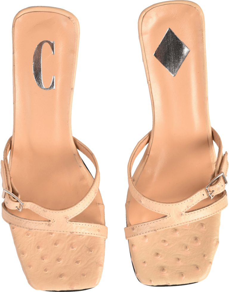 Cara Rosa AUGUSTA - KITTEN HEEL SANDAL - CREAM