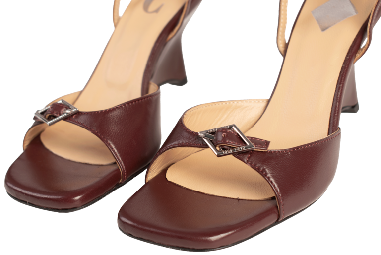 Cara Rosa ROSA - WEDGE HEEL SANDAL - BURGUNDY