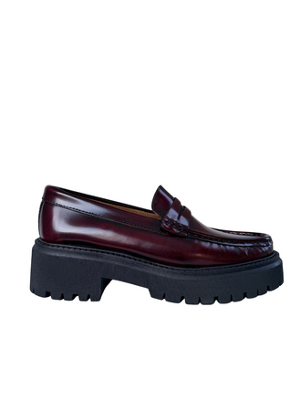 FLEUR - LOAFER HOGE ZOOL - BORDEAUX LEDER