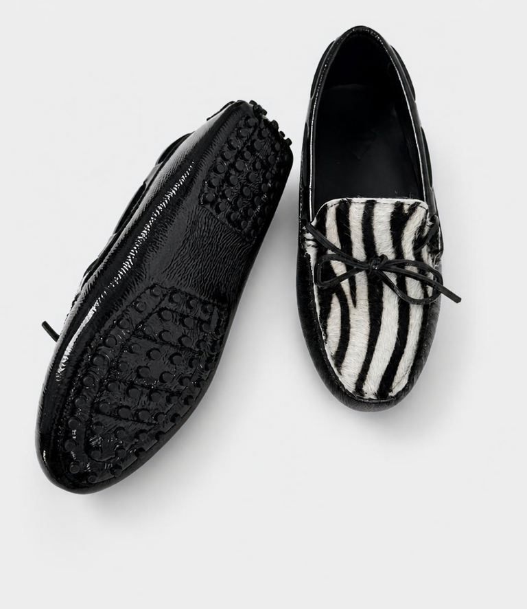 NATALIE - LOAFER - BLACK ZEBRA