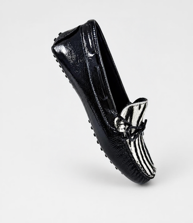 NATALIE - LOAFER - ZWART ZEBRA