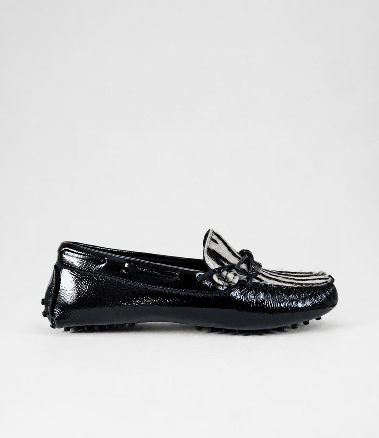 NATALIE - LOAFER - ZWART ZEBRA