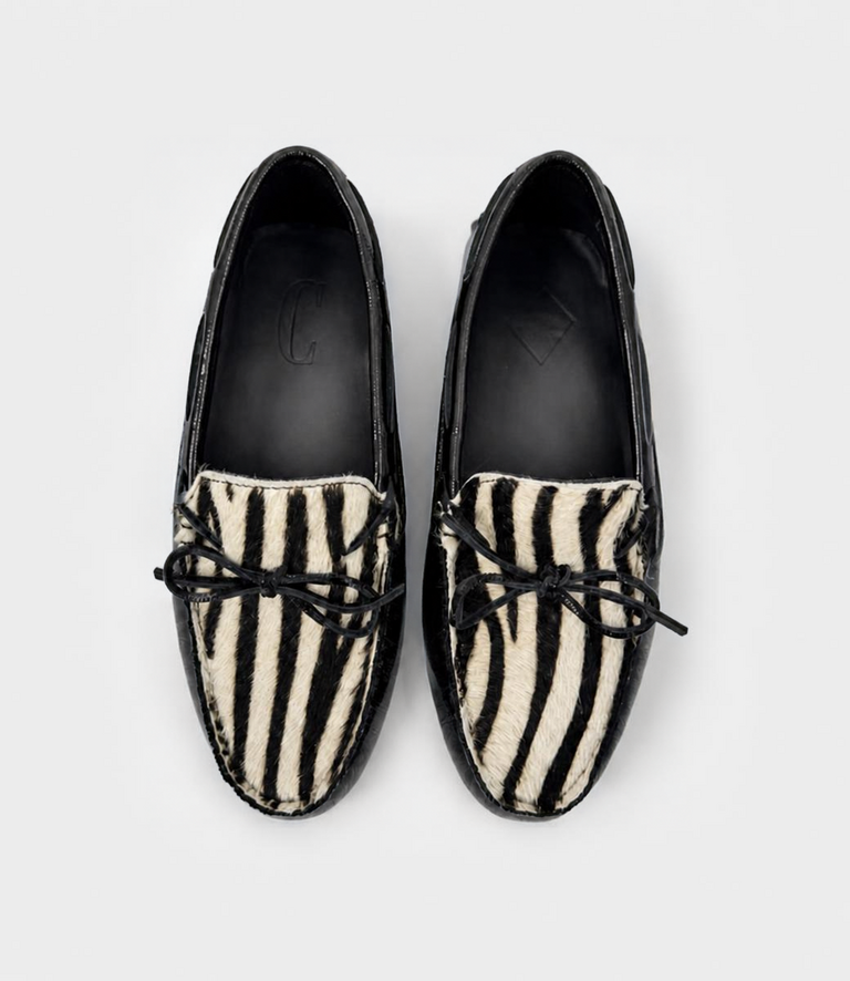 NATALIE - LOAFER - ZWART ZEBRA