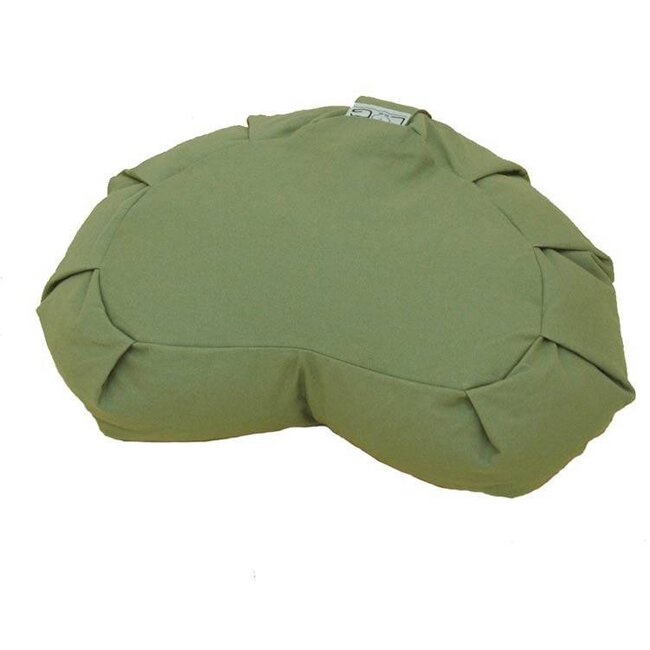 Love Generation Crecent Meditation Cushion - Olive Green - Canvas