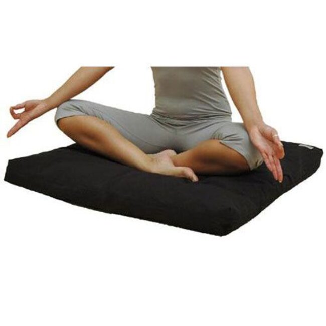 Love Generation Traditionele Zabuton MeditatieMat - Zwart - Handgemaakt